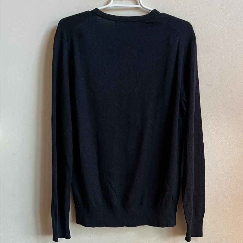 Banana Republic silk cashmere blend men’s dark blue V-Neck Sweater